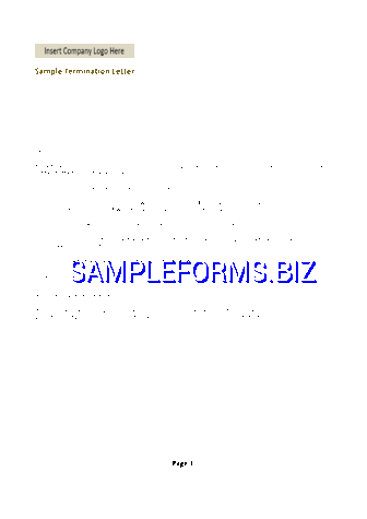 Sample Termination Letter docx pdf free